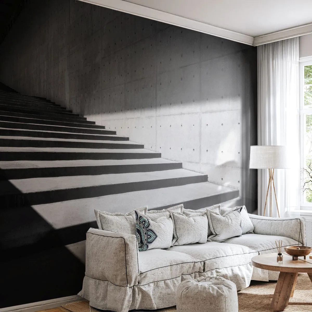 Tapet Premium Canvas - Frumusețea brută a modernismului - Industrial, Arhitectură, Scări - 100x70 cm