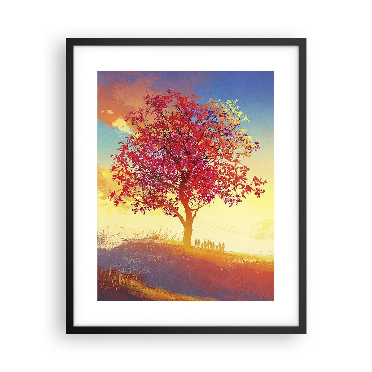 Poster în ramă neagră - Pelerin la destinație - 40x50 cm