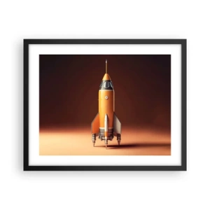 Poster în ramă neagră - Totul începe cu un vis - 50x40 cm