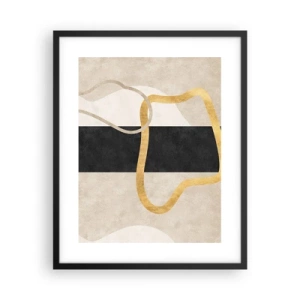 Poster în ramă neagră - Forme înbuclite - 40x50 cm