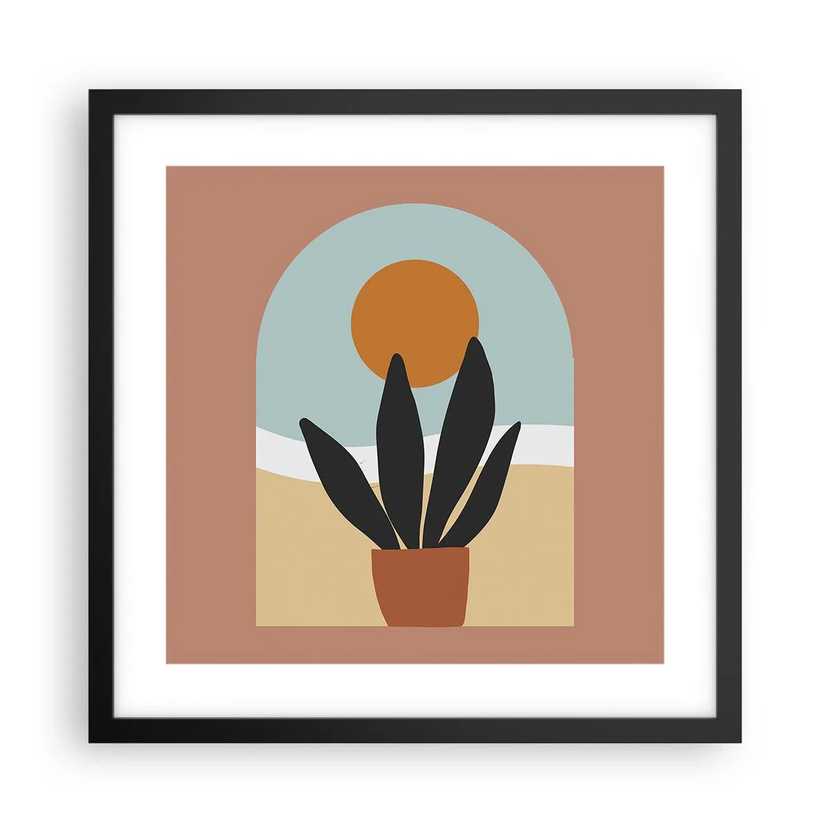 Poster în ramă neagră - Bucurii mici - 40x40 cm