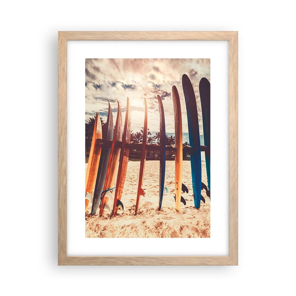 Poster în ramă de stejar deschis - Noapte bună, până mâine - 30x40 cm