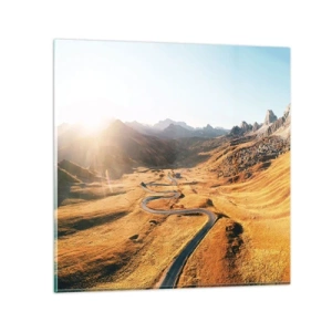 Tablou pe sticlă - Într-o vale de aur - 30x30 cm