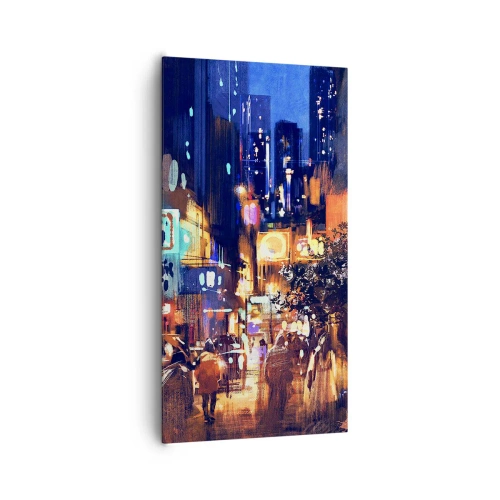 Tablou pe pânză - Iar orașul nu doarme - 65x120 cm