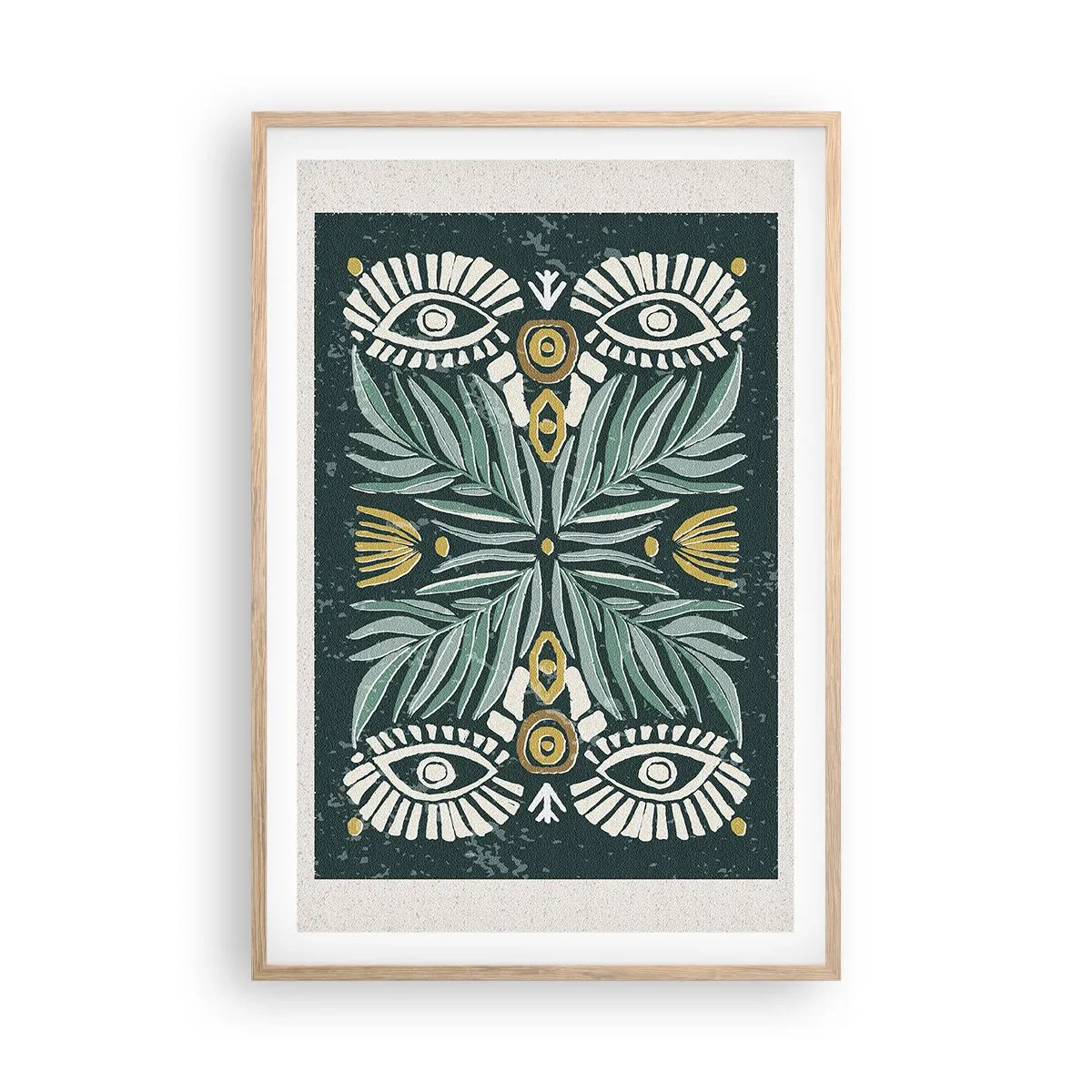 Poster în ramă de stejar deschis - Ca un decupaj folcloric - 61x91 cm