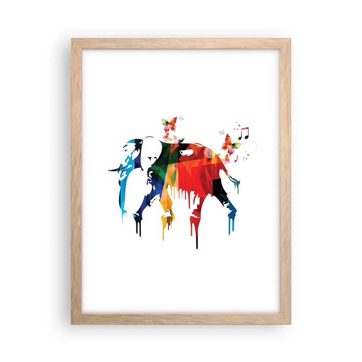 Poster în ramă de stejar deschis - Toată lumea poate dansa - 30x40 cm