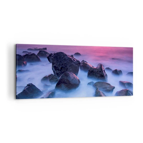 Tablou pe pânză - Naștere în sclipici și ceață - 100x40 cm