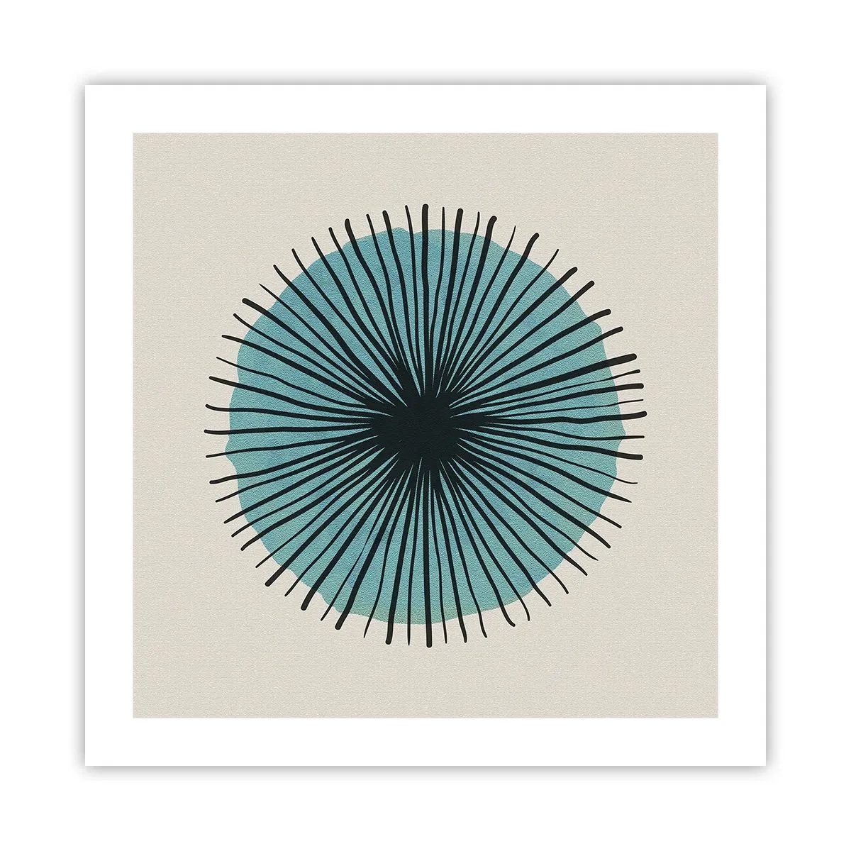 Poster - Radiant pe albastru - 50x50 cm