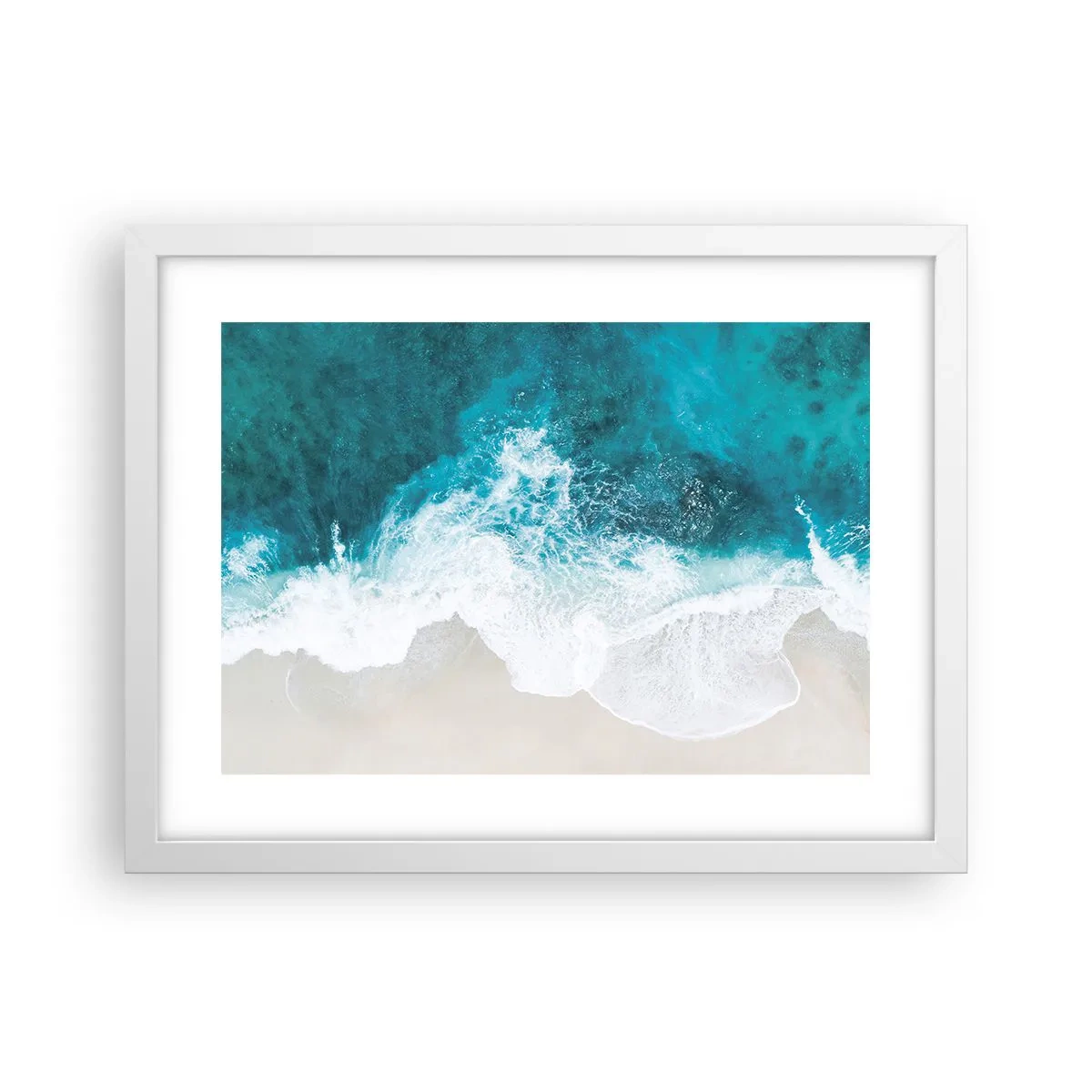 Poster în ramă albă - Mângâiere naturală - 40x30 cm