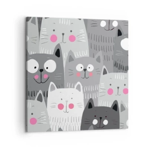 Tablou pe pânză - Lumea felină - 50x50 cm