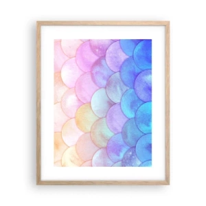 Poster în ramă de stejar deschis - Coajă de perlă - 40x50 cm