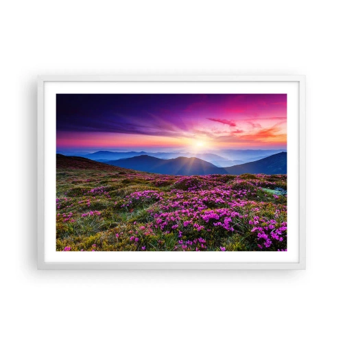 Poster în ramă albă - Ierburile proaspete miroseau puternic - 70x50 cm
