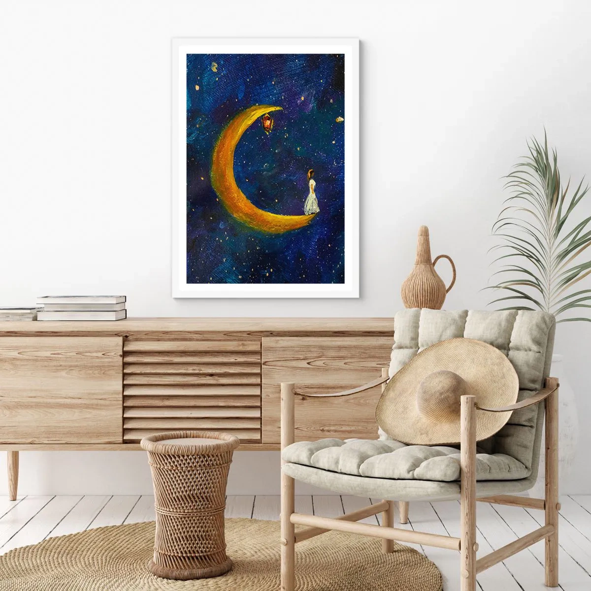 Poster în ramă albă - Chemarea lumii - 70x100 cm