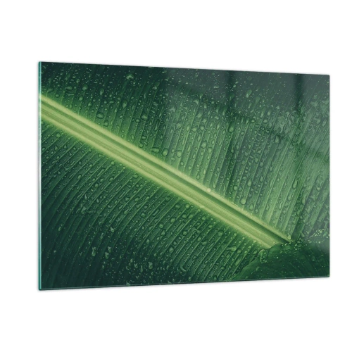 Tablou pe sticlă - Structura verdelui - 120x80 cm