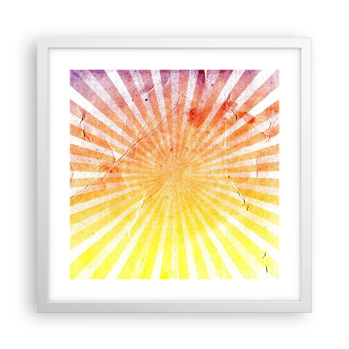 Poster în ramă albă - Răsărituri și apusuri de soare - 40x40 cm