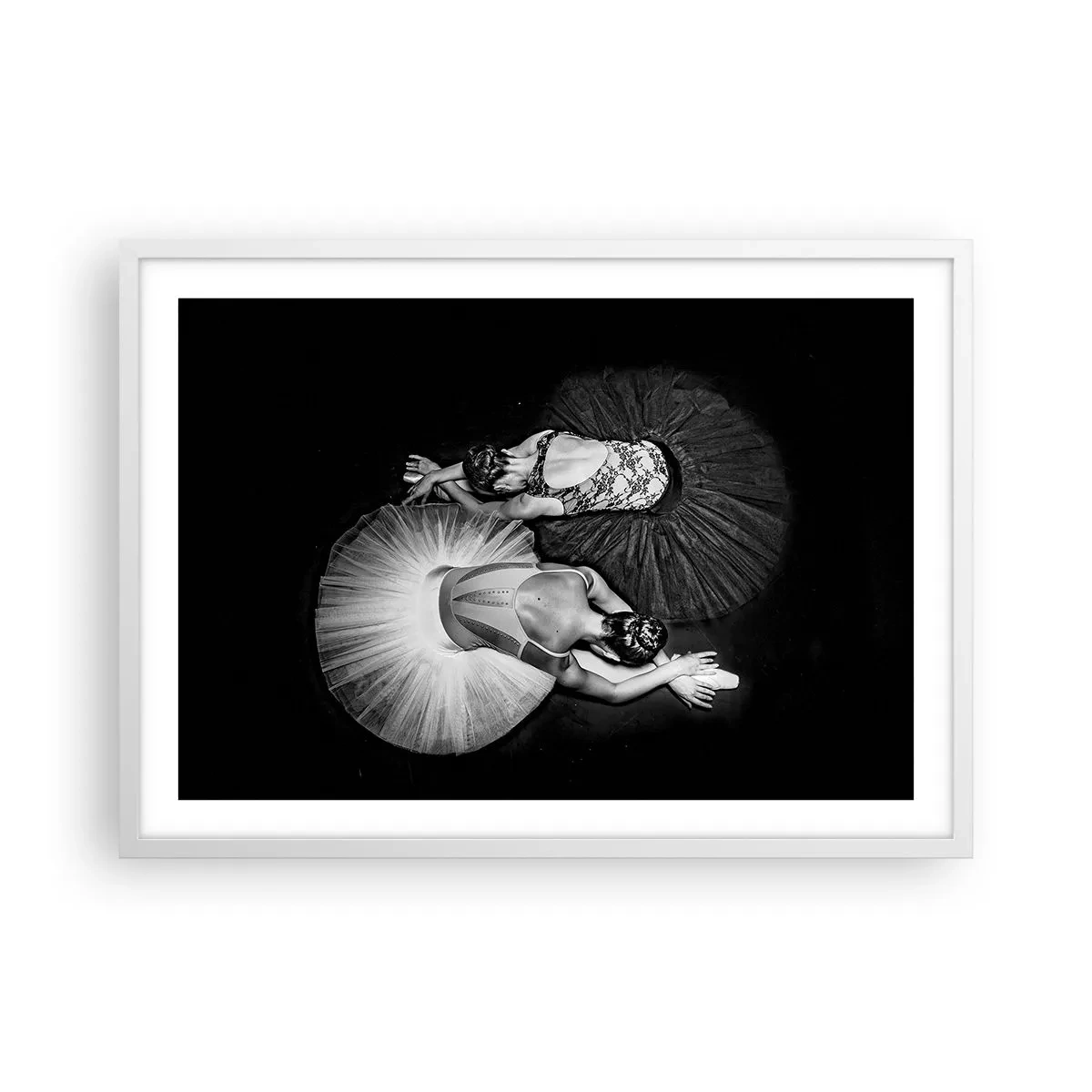 Poster în ramă albă - Yin și yang - echilibrul perfect - 70x50 cm