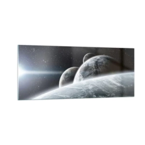 Tablou pe sticlă - Muzica cosmică a sferelor - 100x40 cm
