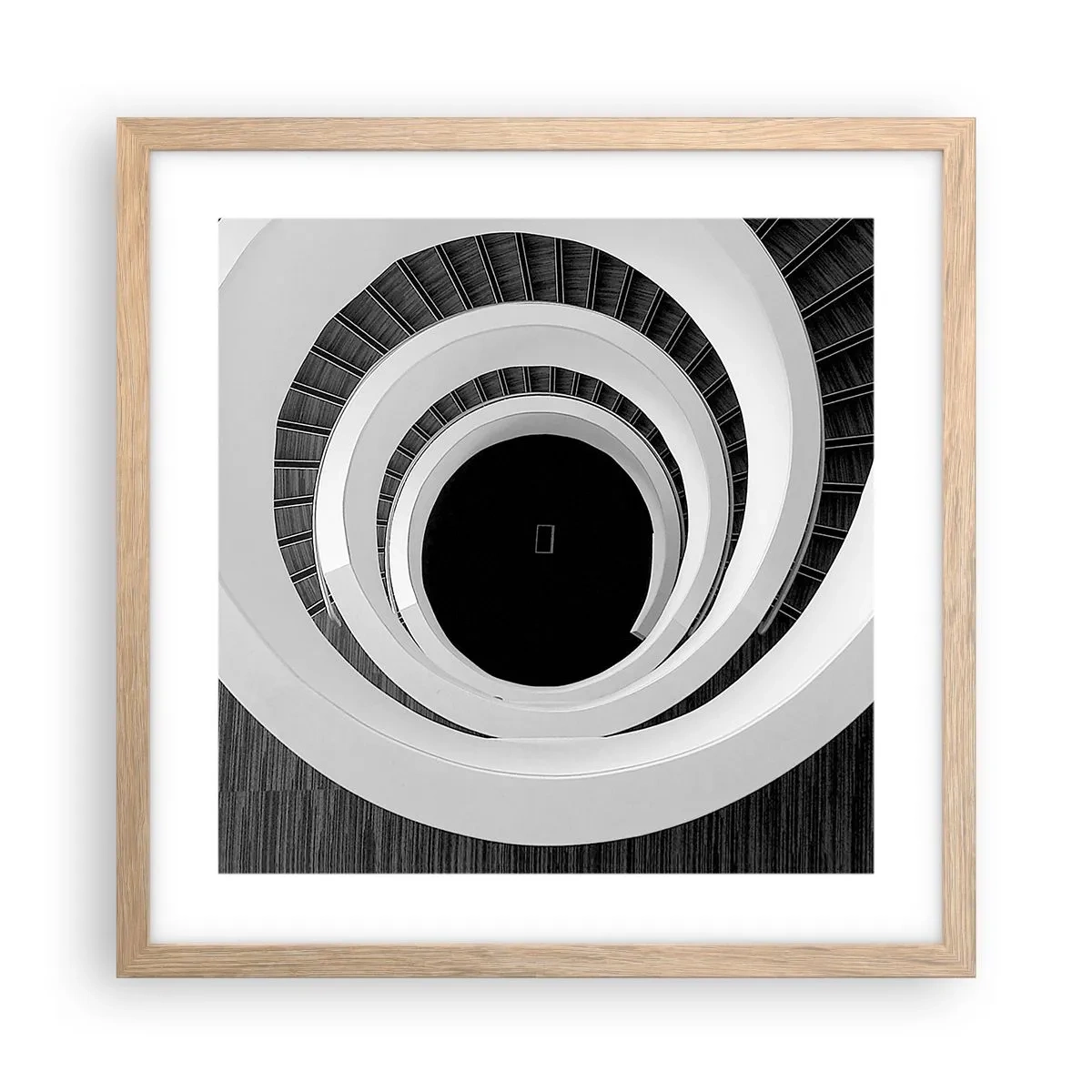 Poster în ramă de stejar deschis - Până la miez - 40x40 cm