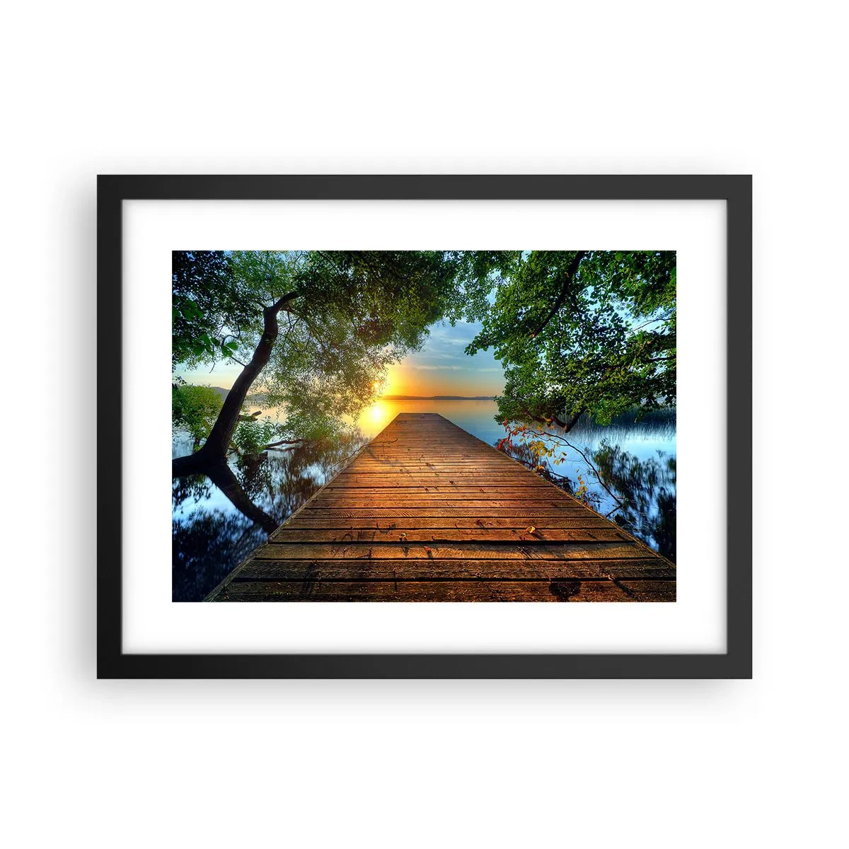 Poster în ramă neagră - Nu te grăbi, stai jos - 40x30 cm