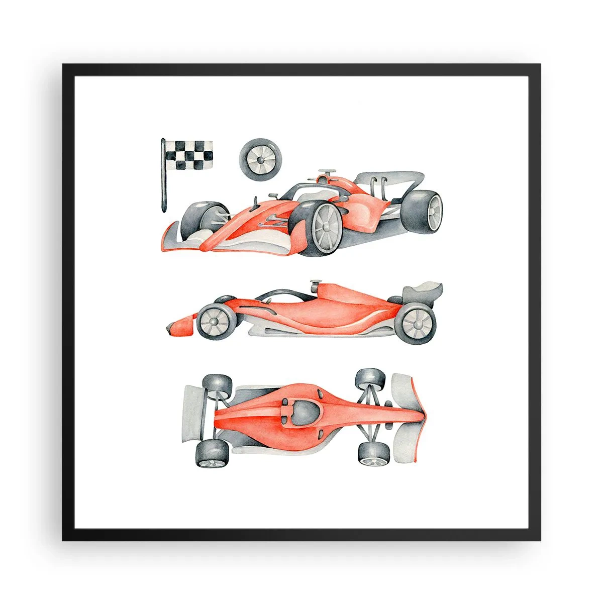 Poster în ramă neagră - Prindeți visul - 60x60 cm