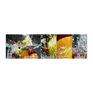 Mostră tapet Premium Sand - Răcoritoare cu fructe - Fructe, Apă, Bucătărie - 100x30 cm