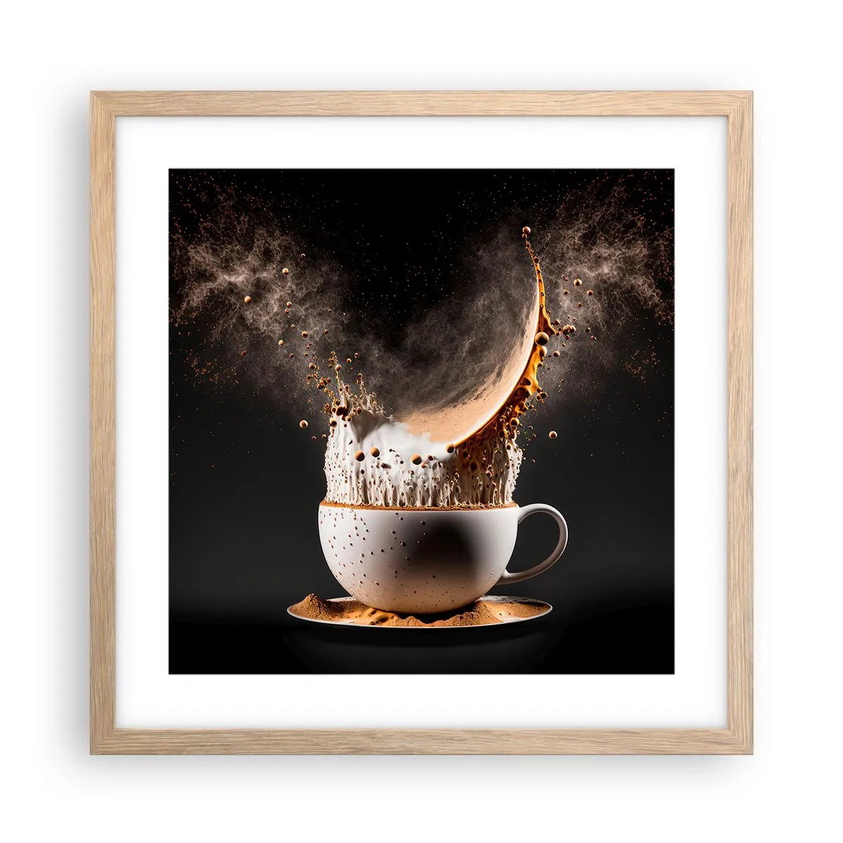 Poster în ramă de stejar deschis - O explozie de arome - 40x40 cm