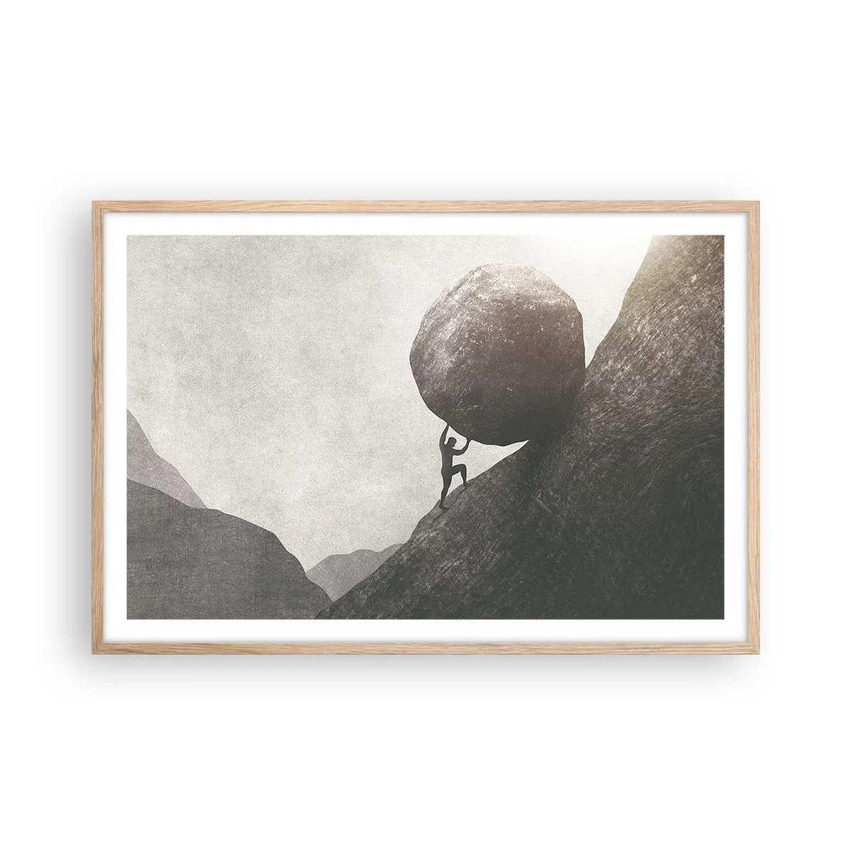 Poster în ramă de stejar deschis - Cred, în ciuda așteptărilor - 91x61 cm