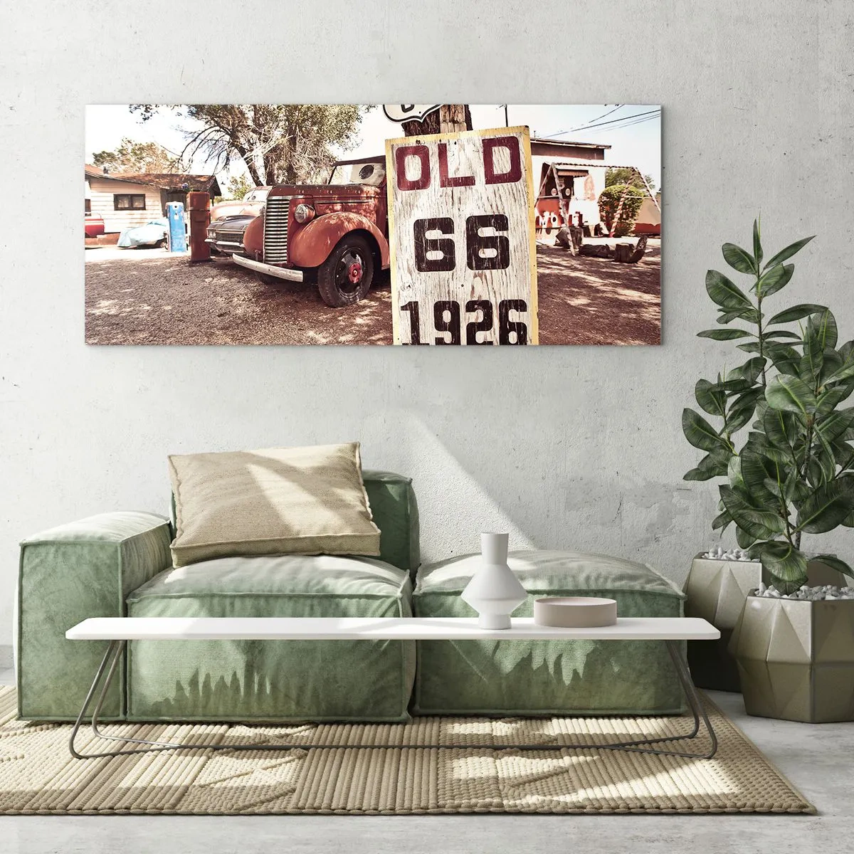 Tablou pe sticlă - O legendă provincială americană - 100x40 cm