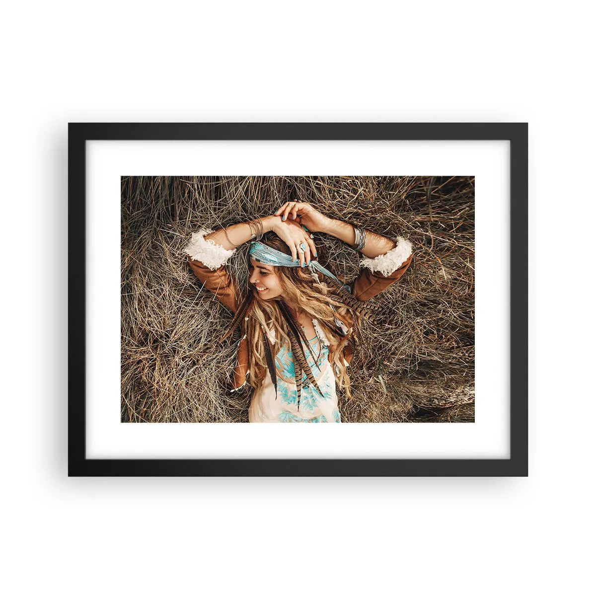 Poster în ramă neagră - În drum spre vara iubirii - 40x30 cm