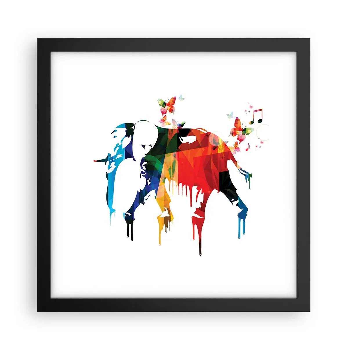 Poster în ramă neagră - Toată lumea poate dansa - 30x30 cm