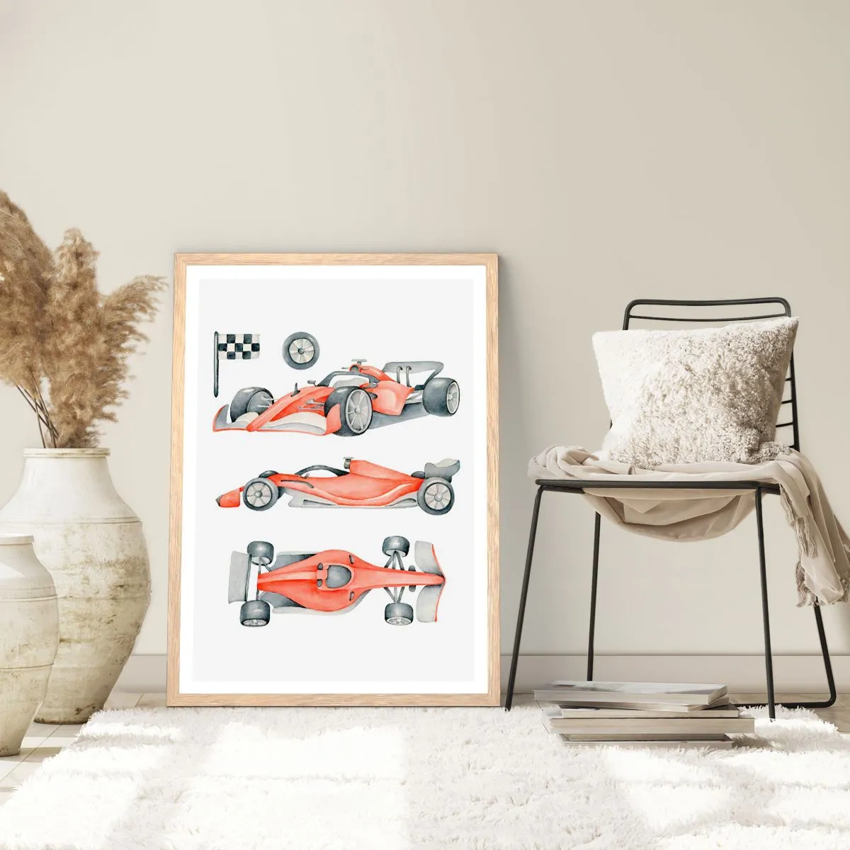 Poster în ramă de stejar deschis - Prindeți visul - 70x100 cm