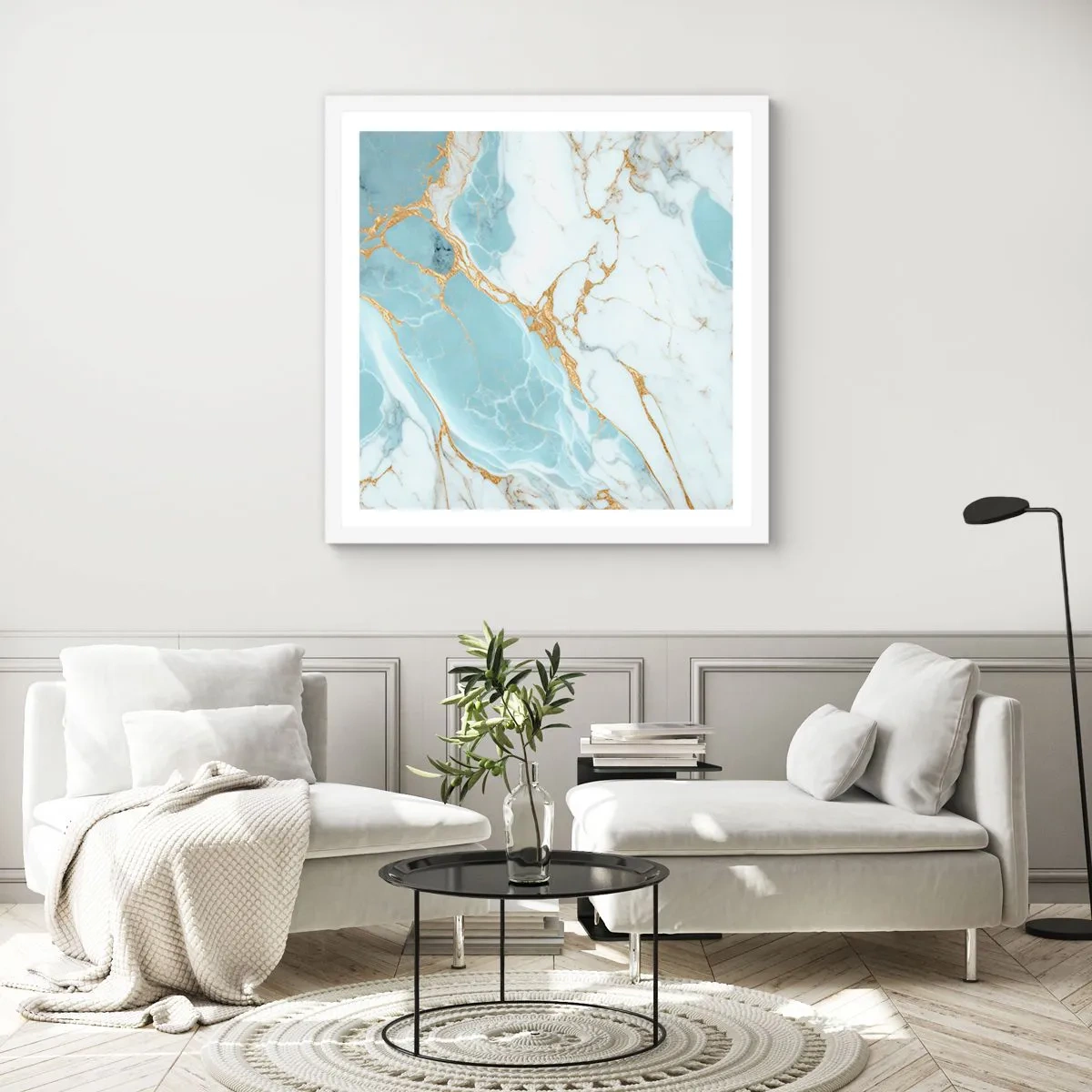 Poster în ramă albă - Bogăția pietrei - 30x30 cm