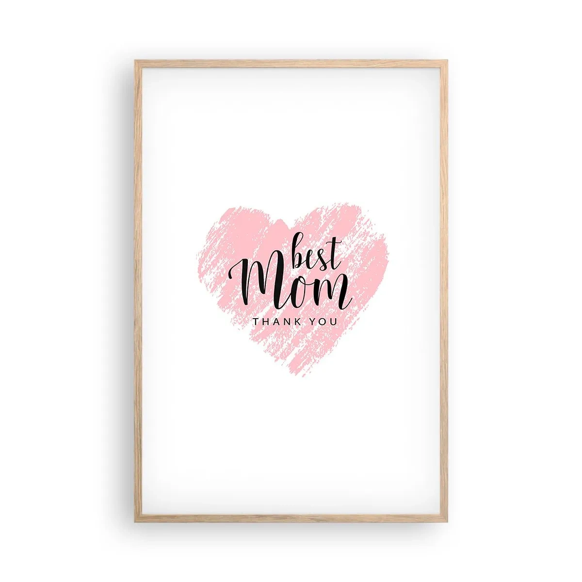 Poster în ramă de stejar deschis - Întotdeauna la momentul potrivit - 61x91 cm