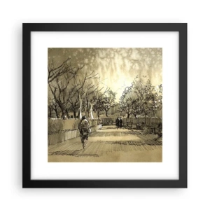 Poster în ramă neagră - Un moment reținut cu pene - 30x30 cm