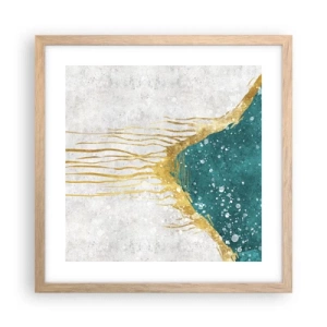 Poster în ramă de stejar deschis - Mareea de aur - 40x40 cm