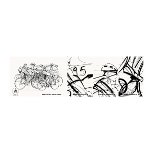 Mostră de Tapet Standard Eco - Mână în mână - Grafică, Bicicleta, Sport - 100x30 cm