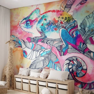 Tapet Standard Eco - Colorat ca și lumea noastră - Cameleon, Abstracția, Natură - 400x280 cm