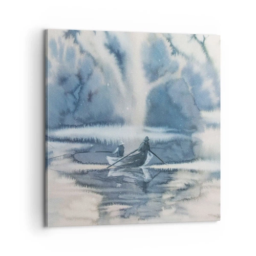 Tablou pe pânză - Pescarii în paradisul lor - 60x60 cm