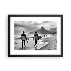 Poster în ramă neagră - Samba pentru un val - 40x30 cm