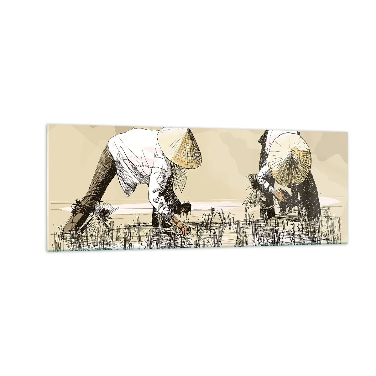 Tablou pe sticlă - O recoltă reușită - 140x50 cm