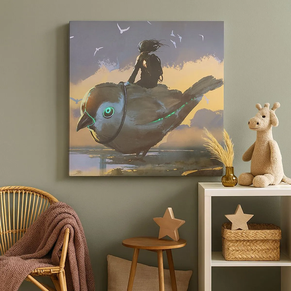 Tablou pe pânză - O oprire într-o călătorie fantastică - 30x30 cm