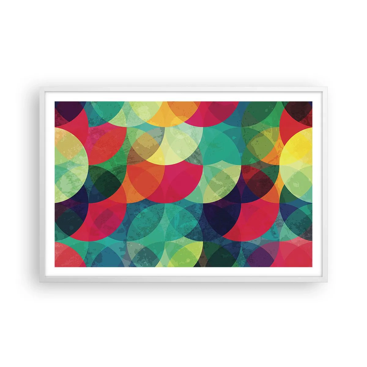Poster în ramă albă - Să intrăm în curcubeu - 91x61 cm