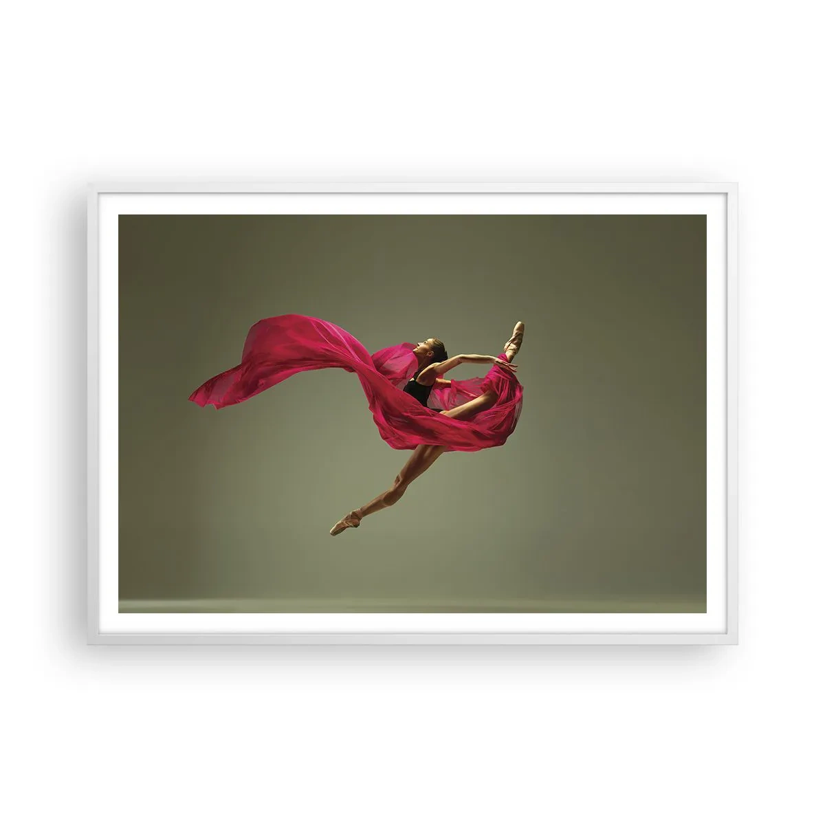 Poster în ramă albă - Flacără dansatoare - 100x70 cm