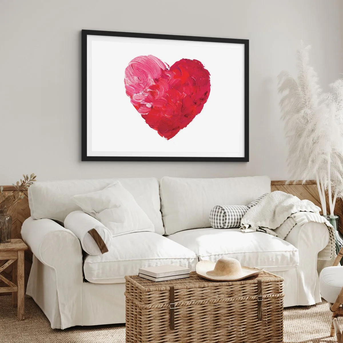 Poster în ramă neagră - All you need is love - 100x70 cm