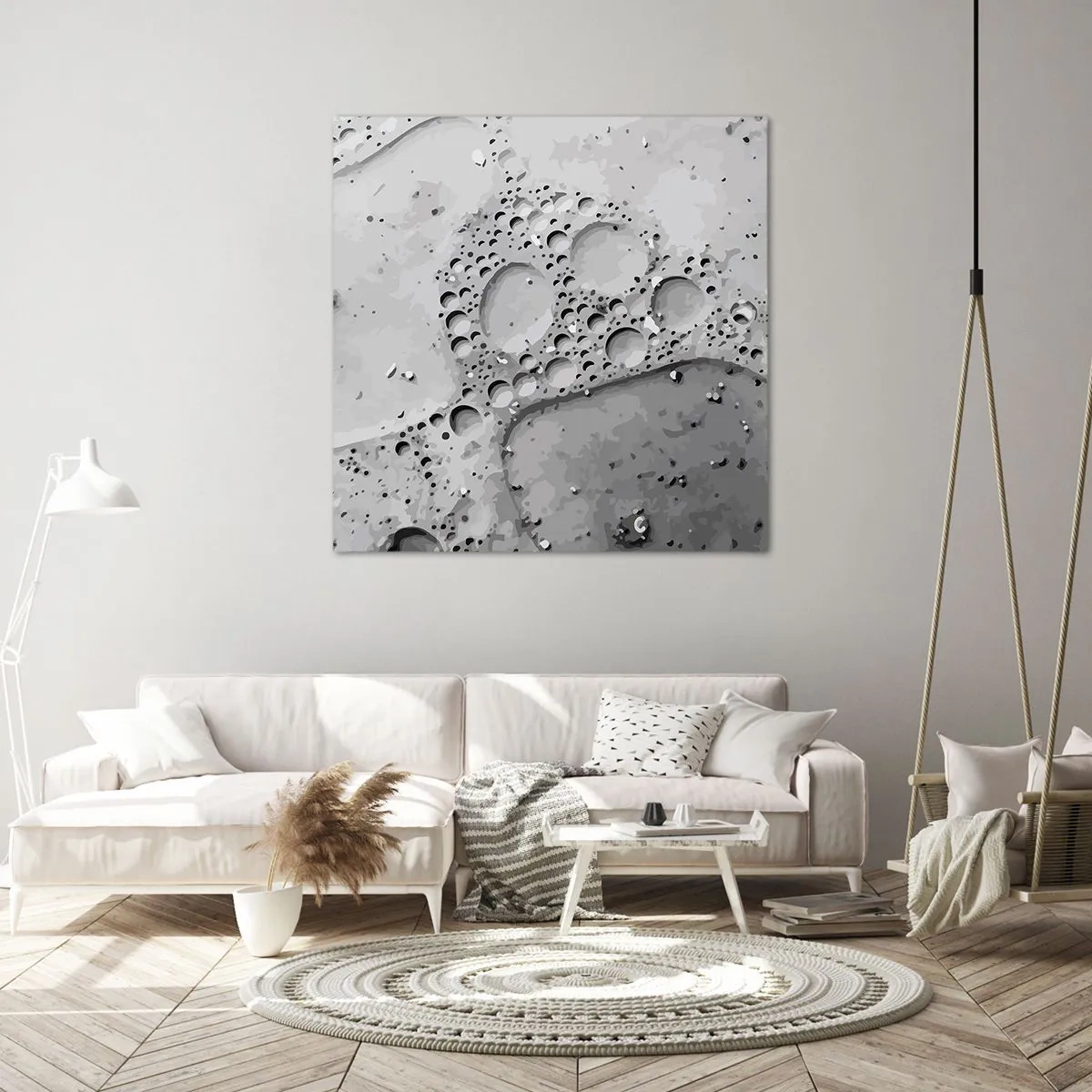 Tablou pe pânză - Amprenta spumoasă - 70x70 cm