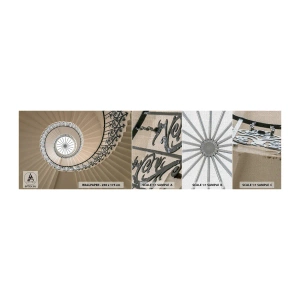 Mostră tapet Premium Canvas - În interiorul cochiliei - Scări, Creț, Ornament - 100x30 cm