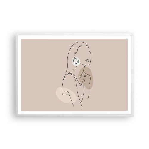 Poster în ramă albă - Icoana fecioarei - 100x70 cm