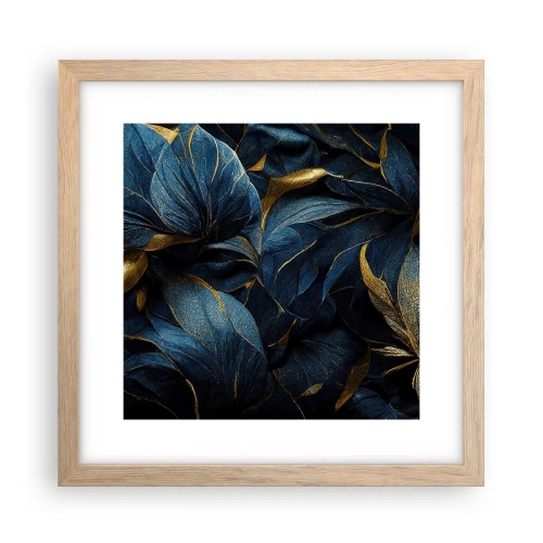 Poster în ramă de stejar deschis - Căptușită cu aur - 30x30 cm