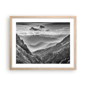 Poster în ramă de stejar deschis - Dincolo de orizont - 50x40 cm