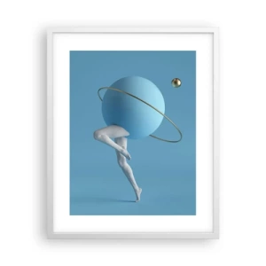 Poster în ramă albă - Și planetele o iau razna - 40x50 cm